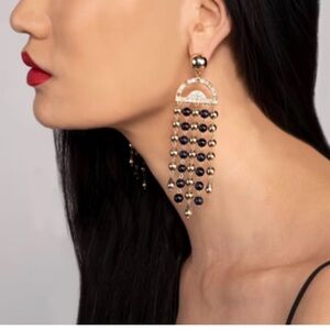 Lulu Frost Women's Gold Crystal Beaded Chandelier Earrings